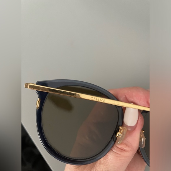 CELINE CL40033F WOMEN'S SUNGLASSES BLUE/GOLD - Picture 8 of 9